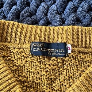 Medium vintage Sears California collection sweater in mustard yellow